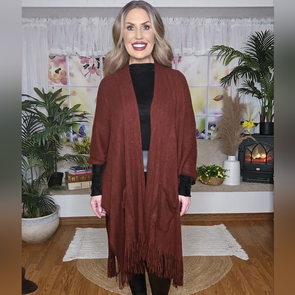 Kimono/Cardigan (Brick)